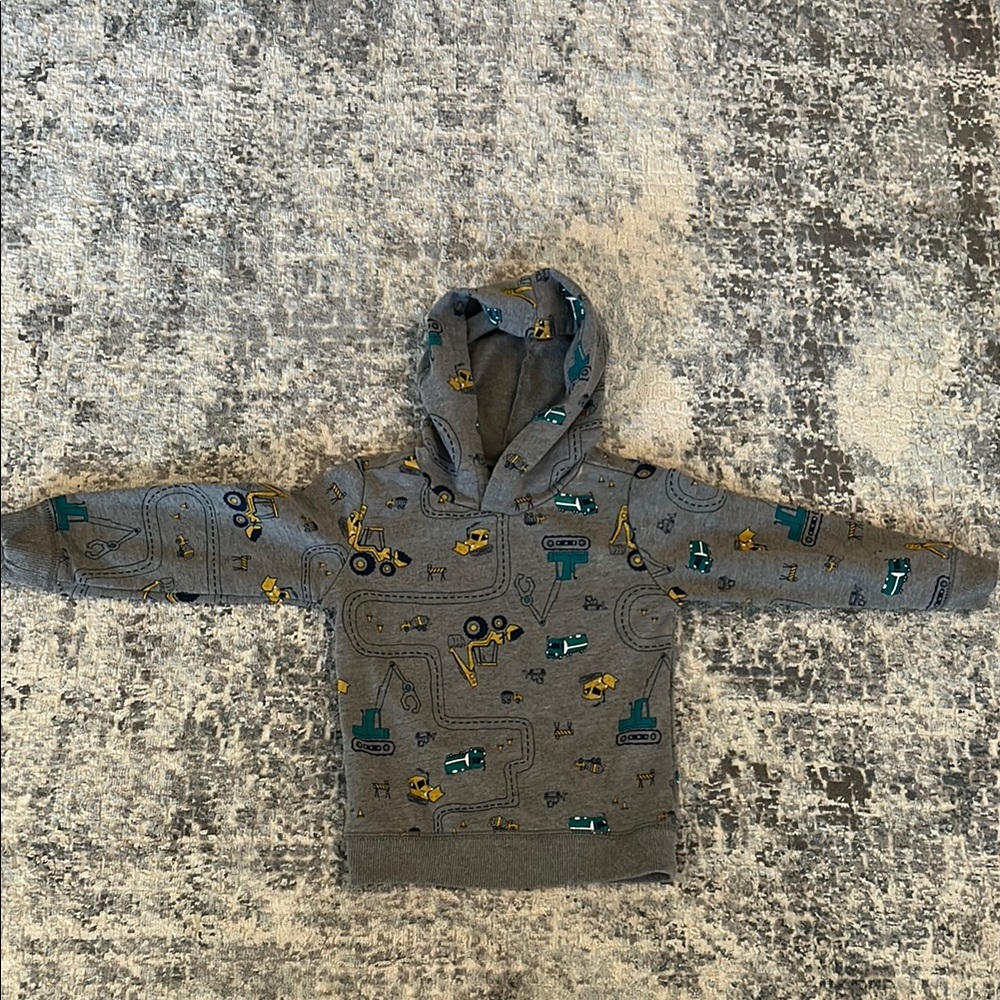 Carter's Gray Hoodie with Vehicle Print - NWOT
